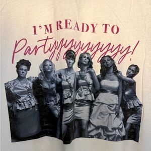 Women's Graphic Tee with Party Design